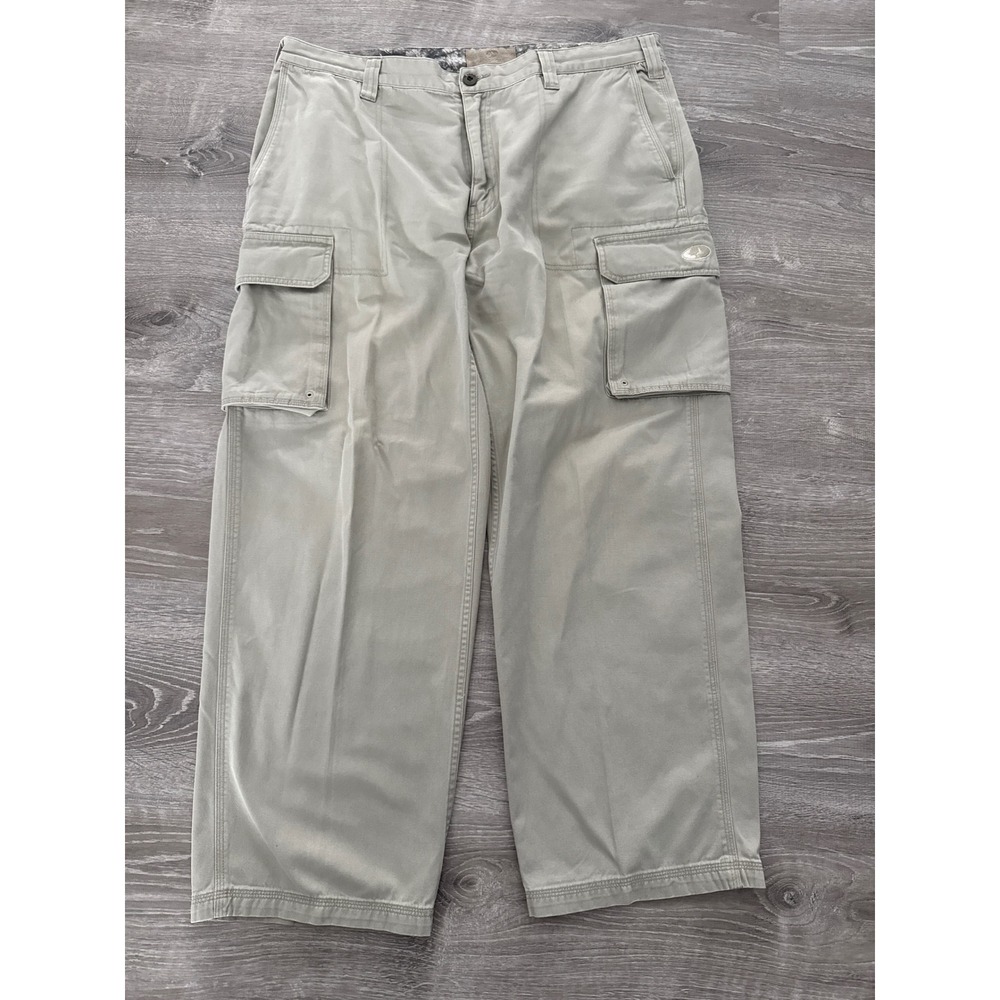 Men Mossy Oak Khaki Cargo Pants Size 38x30 Casual Outdoor‎ Work Utility
